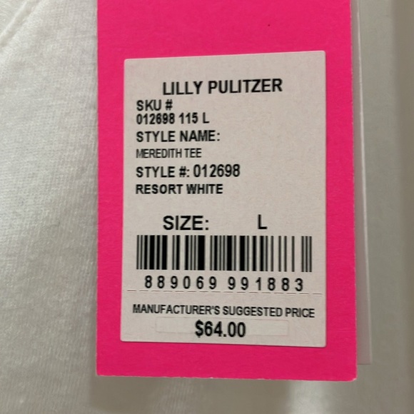 NWT Lilly Meredith V-Neck Tee L - Picture 3 of 4
